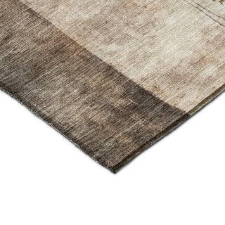 Dalyn Nouveau NV10 Brown Machine Washable Area Rug Corner Image