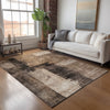 Dalyn Nouveau NV10 Brown Machine Washable Area Rug Lifestyle Image Feature