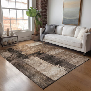 Dalyn Nouveau NV10 Brown Machine Washable Area Rug Lifestyle Image Feature