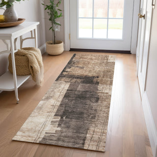 Dalyn Nouveau NV10 Brown Machine Washable Area Rug Runner Lifestyle Image Feature