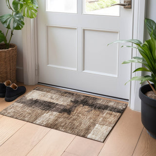 Dalyn Nouveau NV10 Brown Machine Washable Area Rug Scatter Lifestyle Image Feature