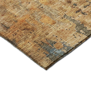 Dalyn Nouveau NV11 Copper Machine Washable Area Rug Corner Image