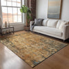 Dalyn Nouveau NV11 Copper Machine Washable Area Rug Lifestyle Image Feature