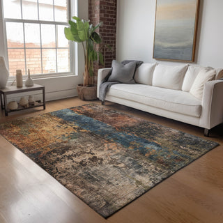 Dalyn Nouveau NV12 Blue Machine Washable Area Rug Lifestyle Image Feature
