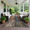 Dalyn Nouveau NV12 Blue Machine Washable Area Rug Outdoor Lifestyle Image Feature