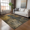 Dalyn Nouveau NV12 Gray Machine Washable Area Rug Lifestyle Image Feature