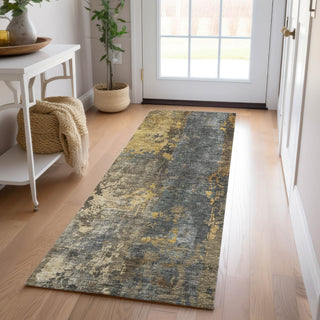 Dalyn Nouveau NV12 Gray Machine Washable Area Rug Runner Lifestyle Image Feature