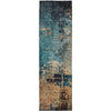 Dalyn Nouveau NV14 Teal Machine Washable Area Rug Runner Main Image