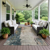 Dalyn Nouveau NV15 Taupe Machine Washable Area Rug Outdoor Lifestyle Image Feature