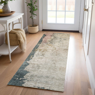 Dalyn Nouveau NV15 Taupe Machine Washable Area Rug Runner Lifestyle Image Feature
