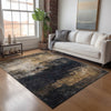 Dalyn Nouveau NV17 Charcoal Machine Washable Area Rug Lifestyle Image Feature