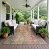 Dalyn Nouveau NV21 Tan Machine Washable Area Rug Outdoor Lifestyle Image Feature