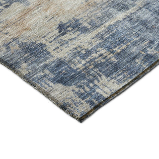 Dalyn Nouveau NV25 Denim Machine Washable Area Rug Corner Image