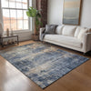 Dalyn Nouveau NV25 Denim Machine Washable Area Rug Lifestyle Image Feature