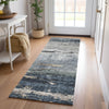 Dalyn Nouveau NV3 Navy Machine Washable Area Rug Runner Lifestyle Image Feature