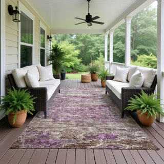 Dalyn Nouveau NV4 Blush Machine Washable Area Rug Outdoor Lifestyle Image Feature
