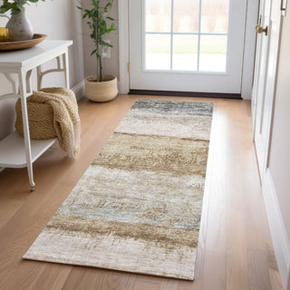 Dalyn Nouveau NV5 Beige Machine Washable Area Rug Runner Lifestyle Image Feature