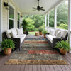 Dalyn Nouveau NV6 Fern Machine Washable Area Rug Outdoor Lifestyle Image Feature