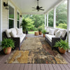 Dalyn Nouveau NV9 Khaki Machine Washable Area Rug Outdoor Lifestyle Image Feature
