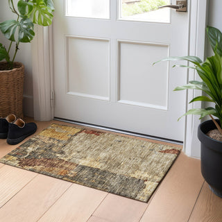 Dalyn Nouveau NV9 Khaki Machine Washable Area Rug Scatter Lifestyle Image Feature
