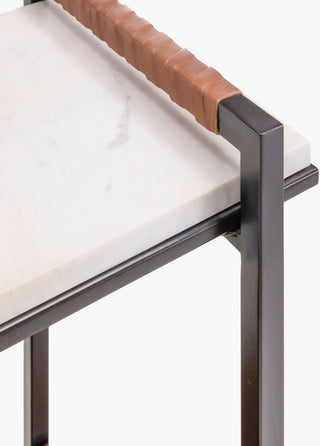 Surya Novelle NVEL-004 White / Metallic-Bronze Furniture Detail