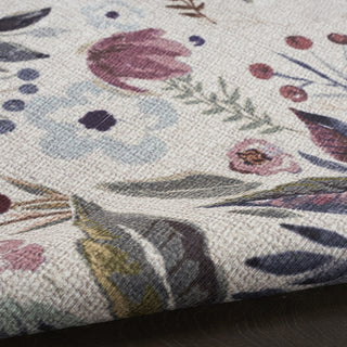 Nourison Washables NWB01 Ivory Pink Area Rug Corner Image