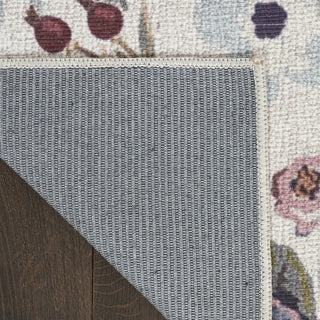 Nourison Washables NWB01 Ivory Pink Area Rug Corner Image