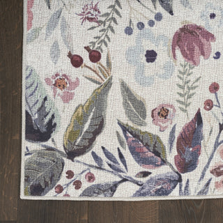 Nourison Washables NWB01 Ivory Pink Area Rug Detail Image