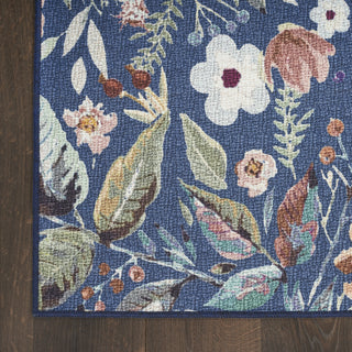 Nourison Washables NWB01 Navy Multicolor Area Rug Detail Image