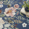 Nourison Washables NWB01 Navy Multicolor Area Rug Corner Image