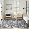 Nourison Washables NWB01 Navy Multicolor Area Rug Room Image Feature