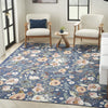 Nourison Washables NWB01 Navy Multicolor Area Rug Corner Image