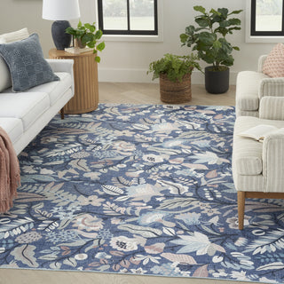 Nourison Washables NWB02 Navy Multicolor Area Rug by Home Corner Image