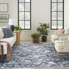 Nourison Washables NWB02 Navy Multicolor Area Rug by Home Room Image Feature