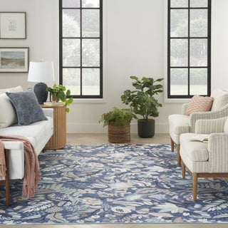 Nourison Washables NWB02 Navy Multicolor Area Rug by Home Room Image Feature