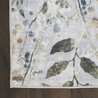 Nourison Washables NWB05 Grey Multicolor Area Rug Detail Image