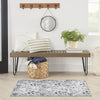 Nourison Washables NWB05 Grey Multicolor Area Rug Corner Image