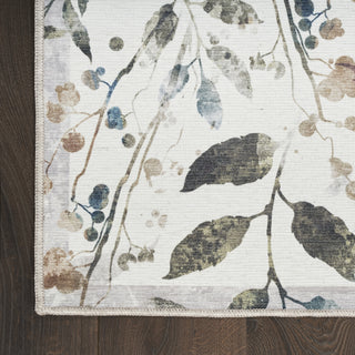 Nourison Washables NWB05 Ivory Multicolor Area Rug Detail Image