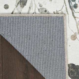 Nourison Washables NWB05 Ivory Multicolor Area Rug Corner Image