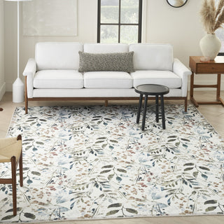 Nourison Washables NWB05 Ivory Multicolor Area Rug Corner Image