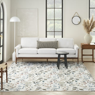 Nourison Washables NWB05 Ivory Multicolor Area Rug Room Image Feature