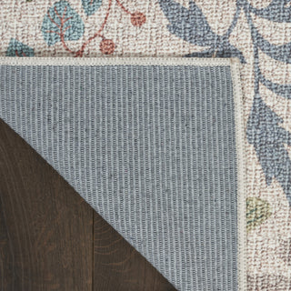 Nourison Washables NWB06 Cream Multicolor Area Rug Corner Image