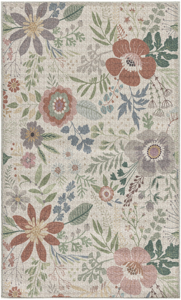 Nourison Washables NWB06 Cream Multicolor Area Rug main image