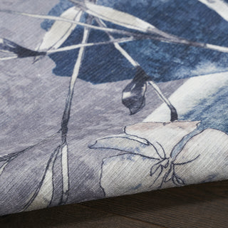 Nourison WASHABLES NWB07 GREY BLUE Corner Image