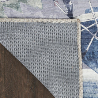 Nourison WASHABLES NWB07 GREY BLUE Corner Image