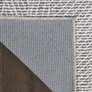 Nourison Washables NWB10 Ivory Grey Area Rug by Home Backing