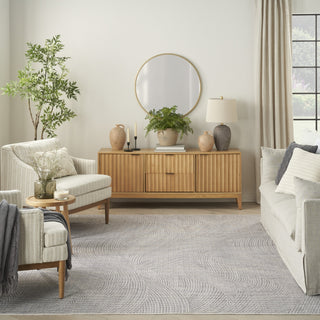 Nourison Washables NWB10 Ivory Grey Area Rug by Home Room Image Feature