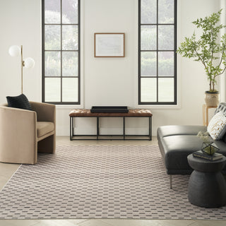 Nourison Washables NWB12 Cream Black Area Rug by Home Room Image Feature