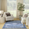 Nourison Washables NWB15 Blue Area Rug Swatch Image