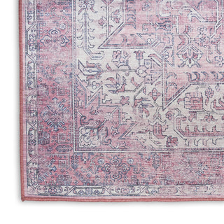 Nourison Washables NWB15 Pink Area Rug Corner Image